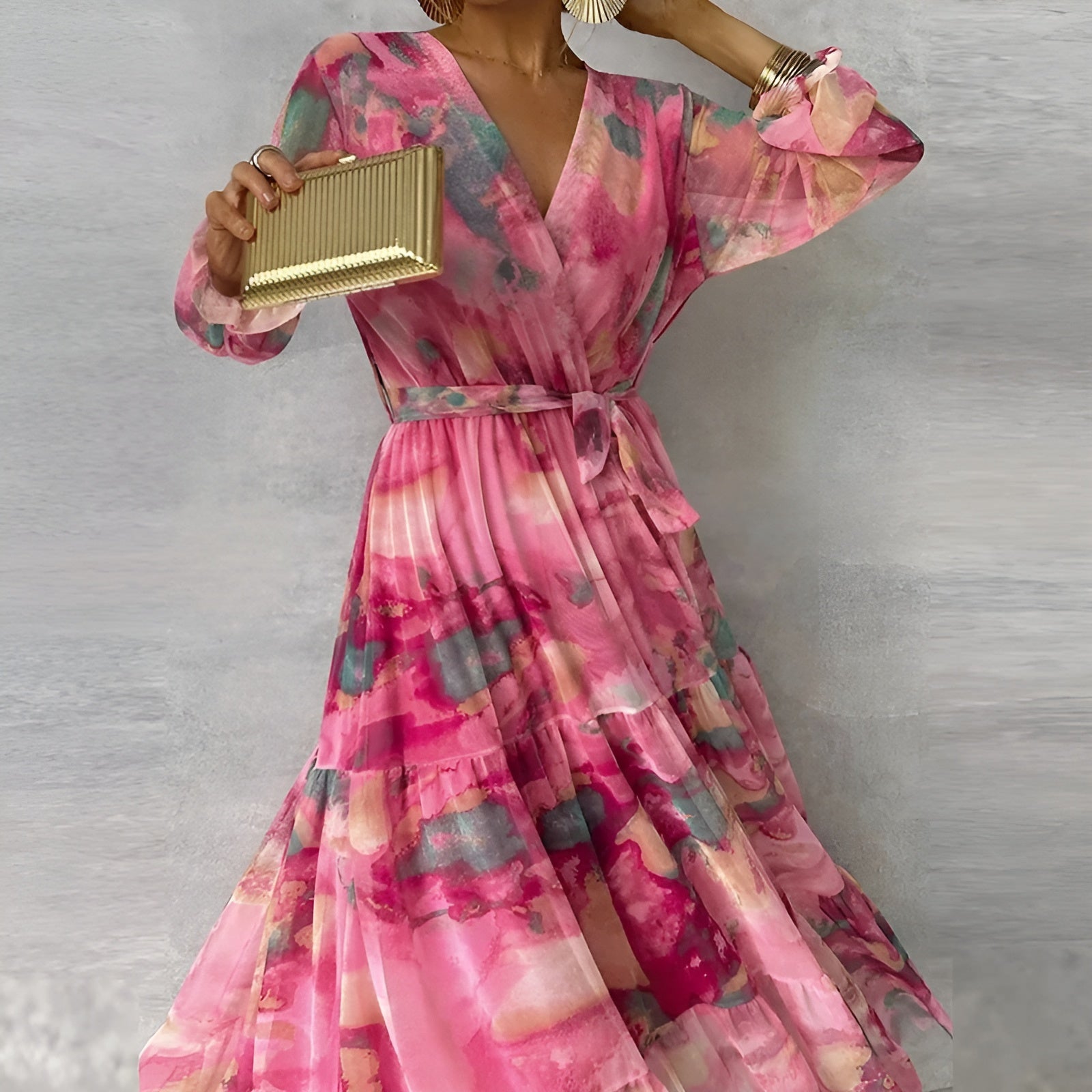 Marizanne – Pleated Chiffon Summer Dress for Effortless Elegance and Vibrant Style