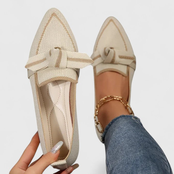 Lilou Bow Detail Pointed Loafers