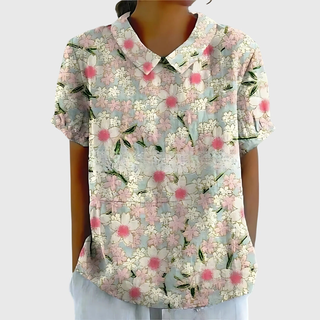 Penelope Short Sleeve Floral Blouse