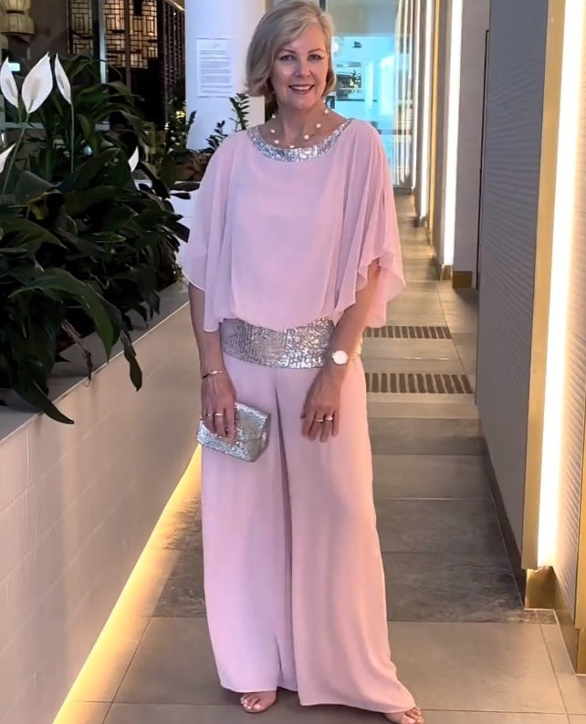 Solana Wide Leg Sequin Two-Piece Set