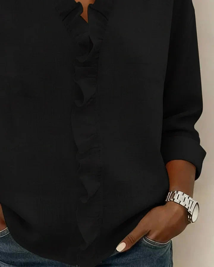 Carina V-Neck Long Sleeve Blouse