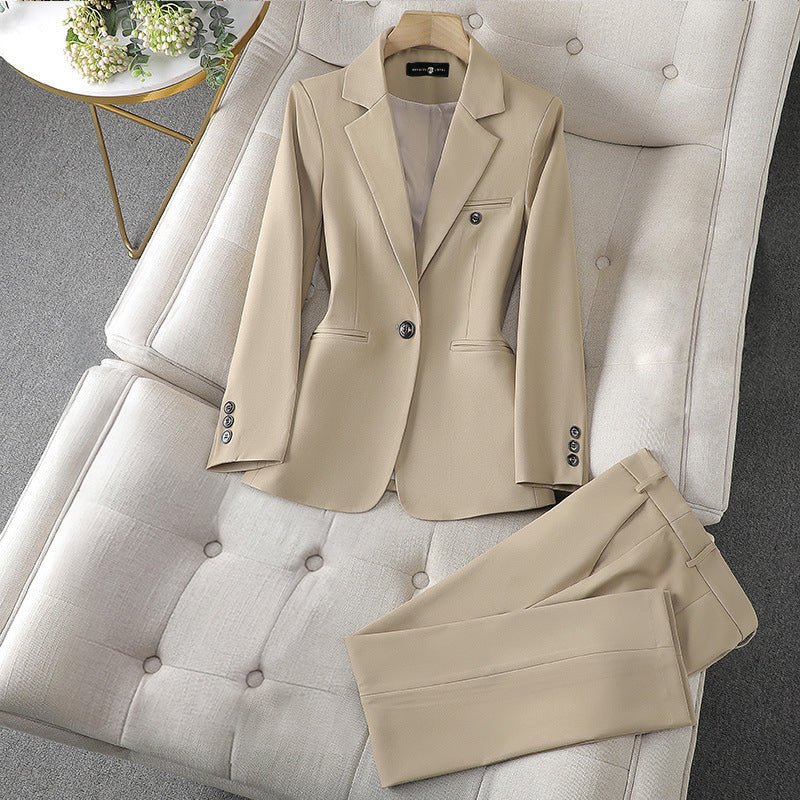 Claudia - Women's Suit Blazer and Trousers Set for Effortless Elegance
