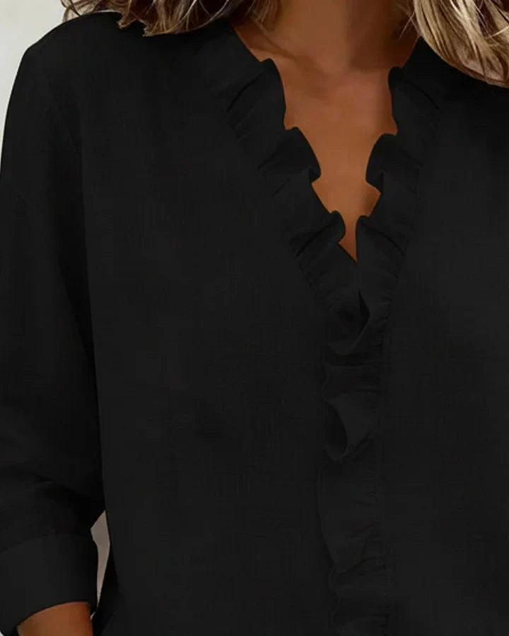 Carina V-Neck Long Sleeve Blouse