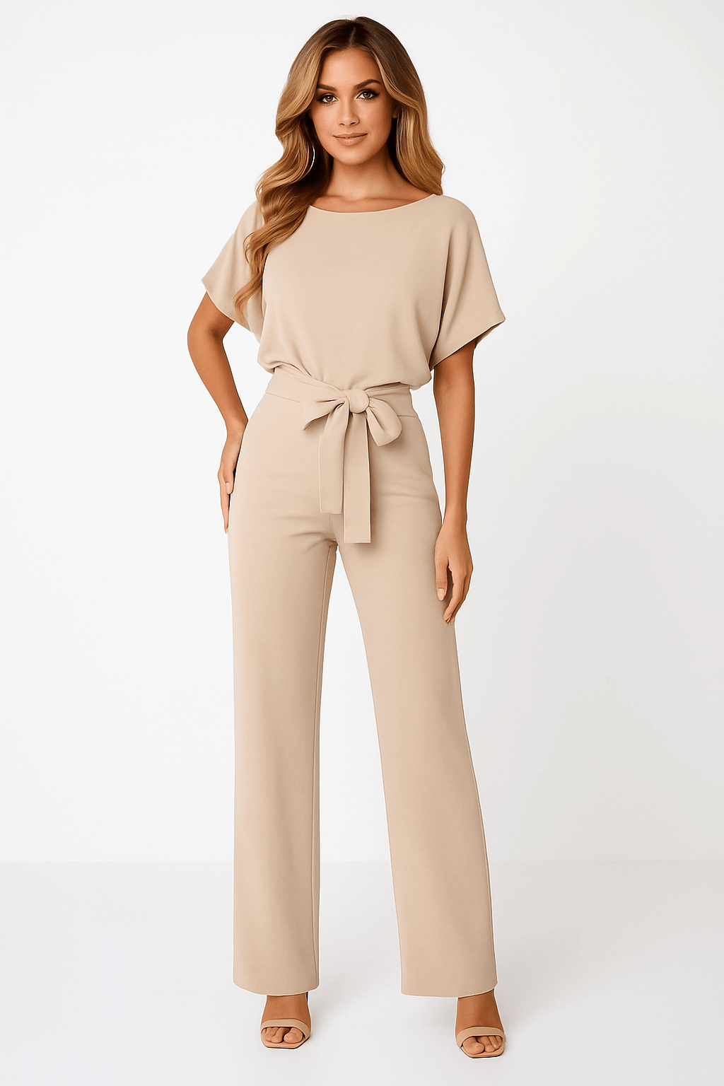 Elva Tie Belt Jumpsuit