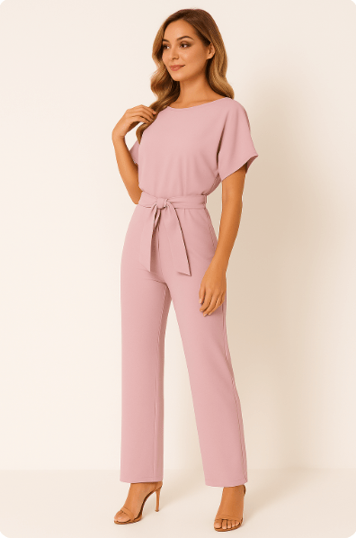 Elva Tie Belt Jumpsuit