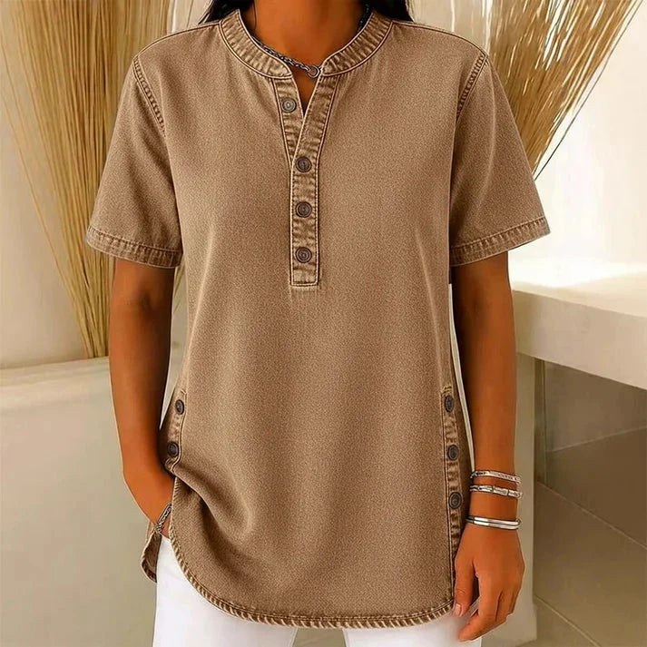 Tilda Side Button Henley Tunic