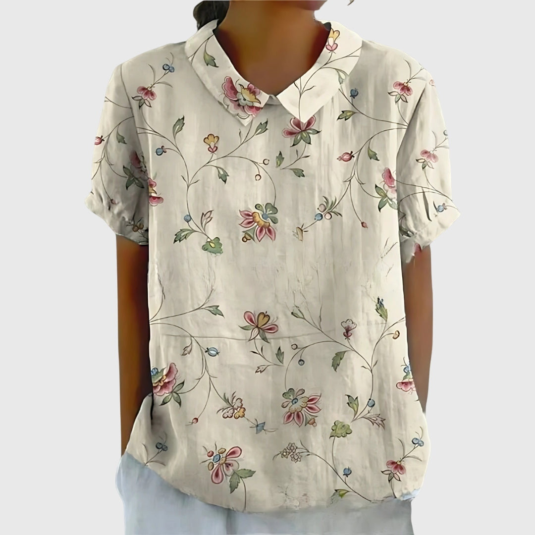 Penelope Short Sleeve Floral Blouse