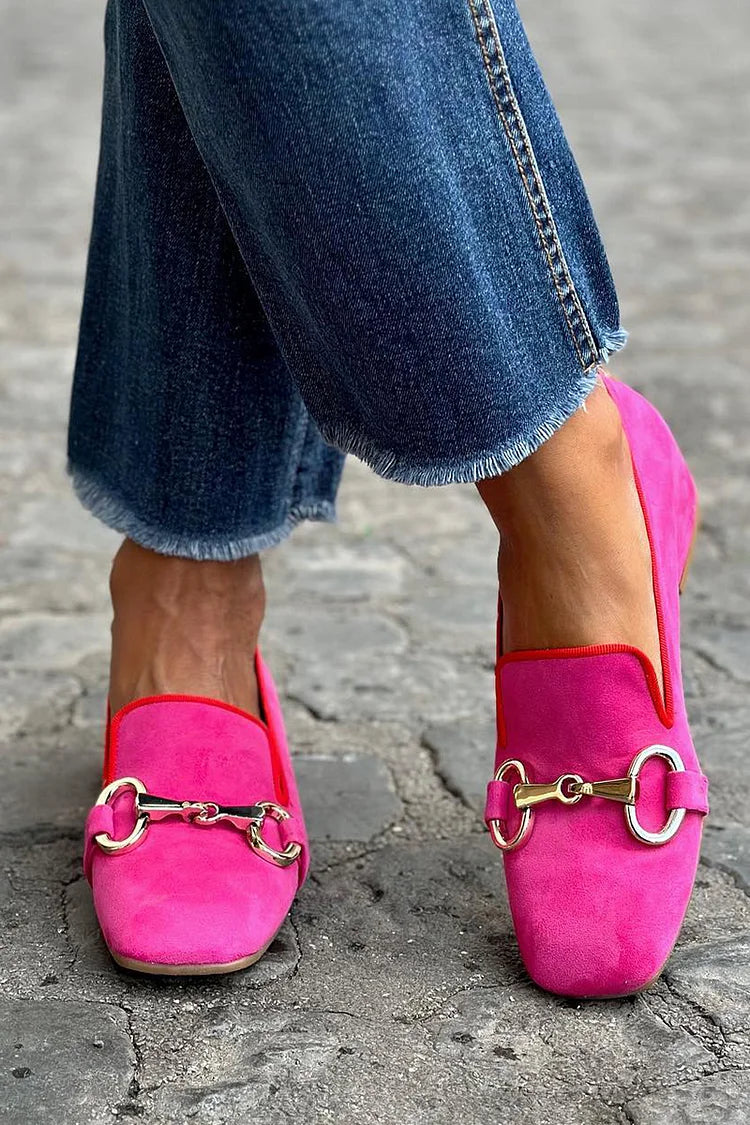 Remi Metal Detail Cushioned Loafers