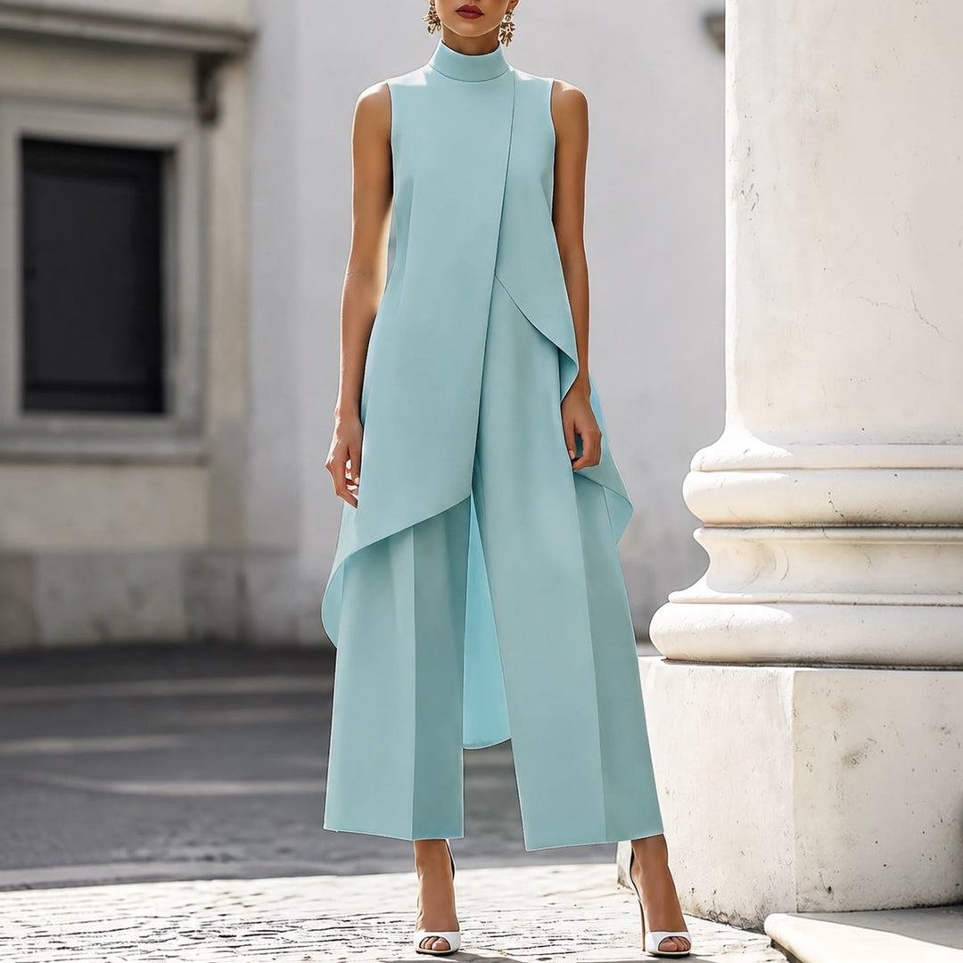 Valeria Draped Wide Leg Jumpsuit