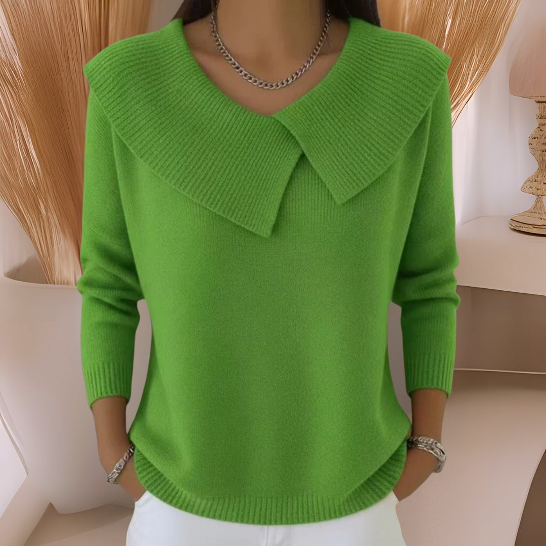 Jessamine Pleat Collar Jumper
