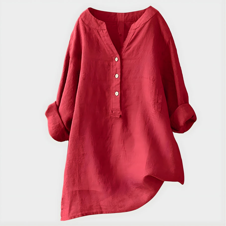 Odile Relaxed V Neck Blouse