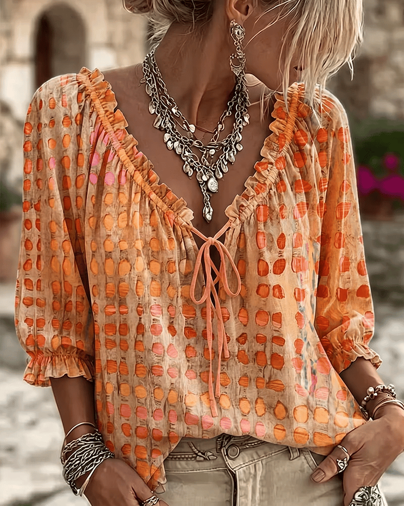 Pippa V-Neck Lace Blouse