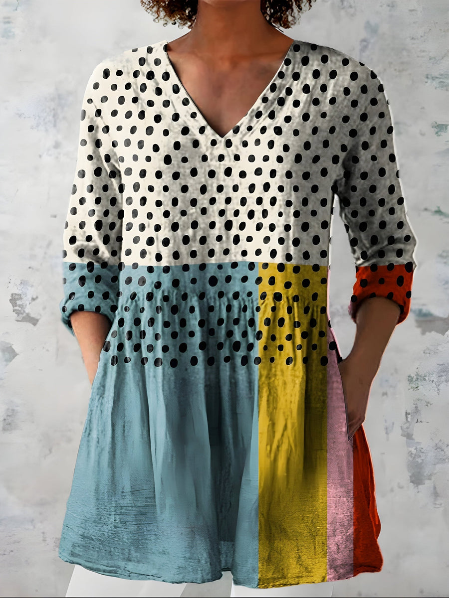 Hadley V-Neck Long Sleeve Blouse