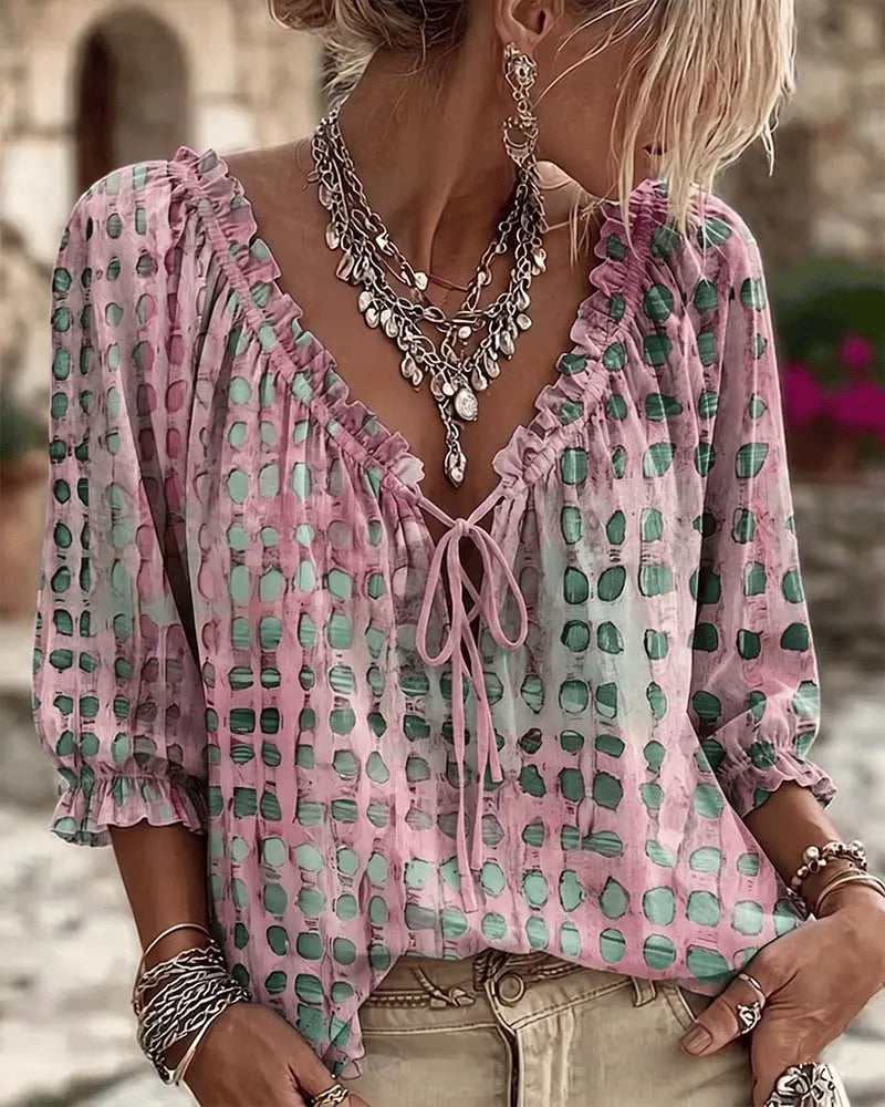 Pippa V-Neck Lace Blouse