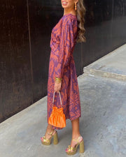 Mira A-Line V-Neck Maxi Dress