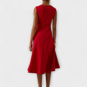 Lucie Sleeveless Asymmetric Midi Dress