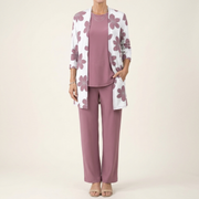 Cleo Round Neck Long Sleeve Two-Piece Set