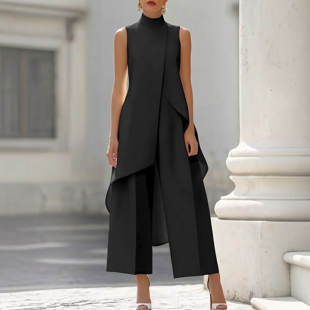 Valeria Draped Wide Leg Jumpsuit