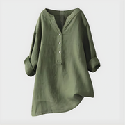 Odile Relaxed V Neck Blouse