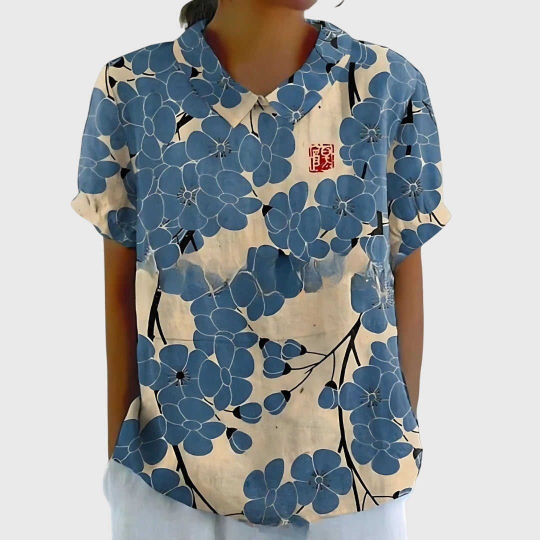 Penelope Short Sleeve Floral Blouse