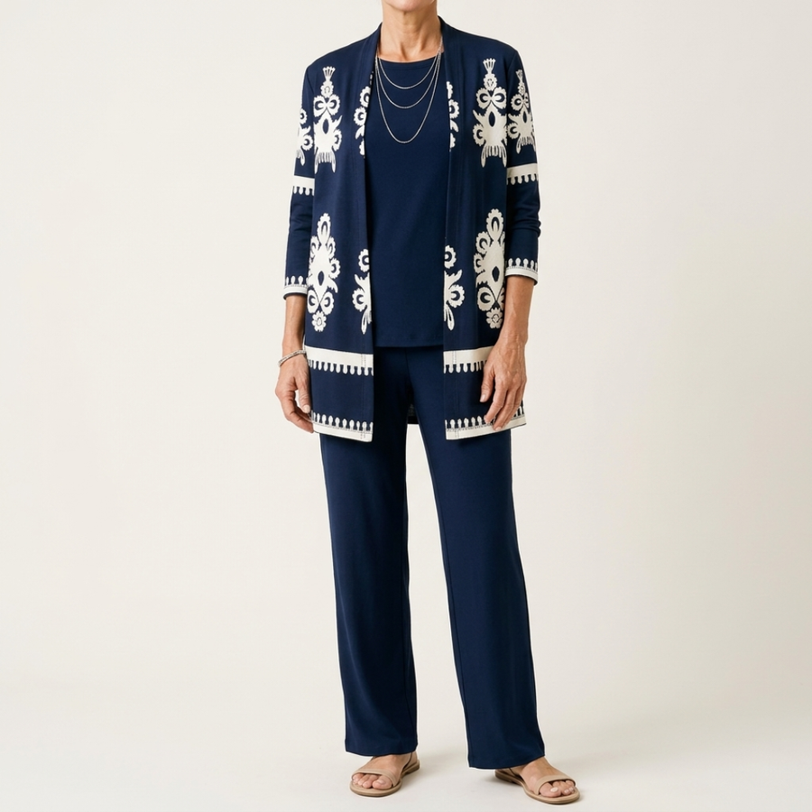 Felicity Round Neck Long Sleeve Two-Piece Set