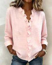 Carina V-Neck Long Sleeve Blouse