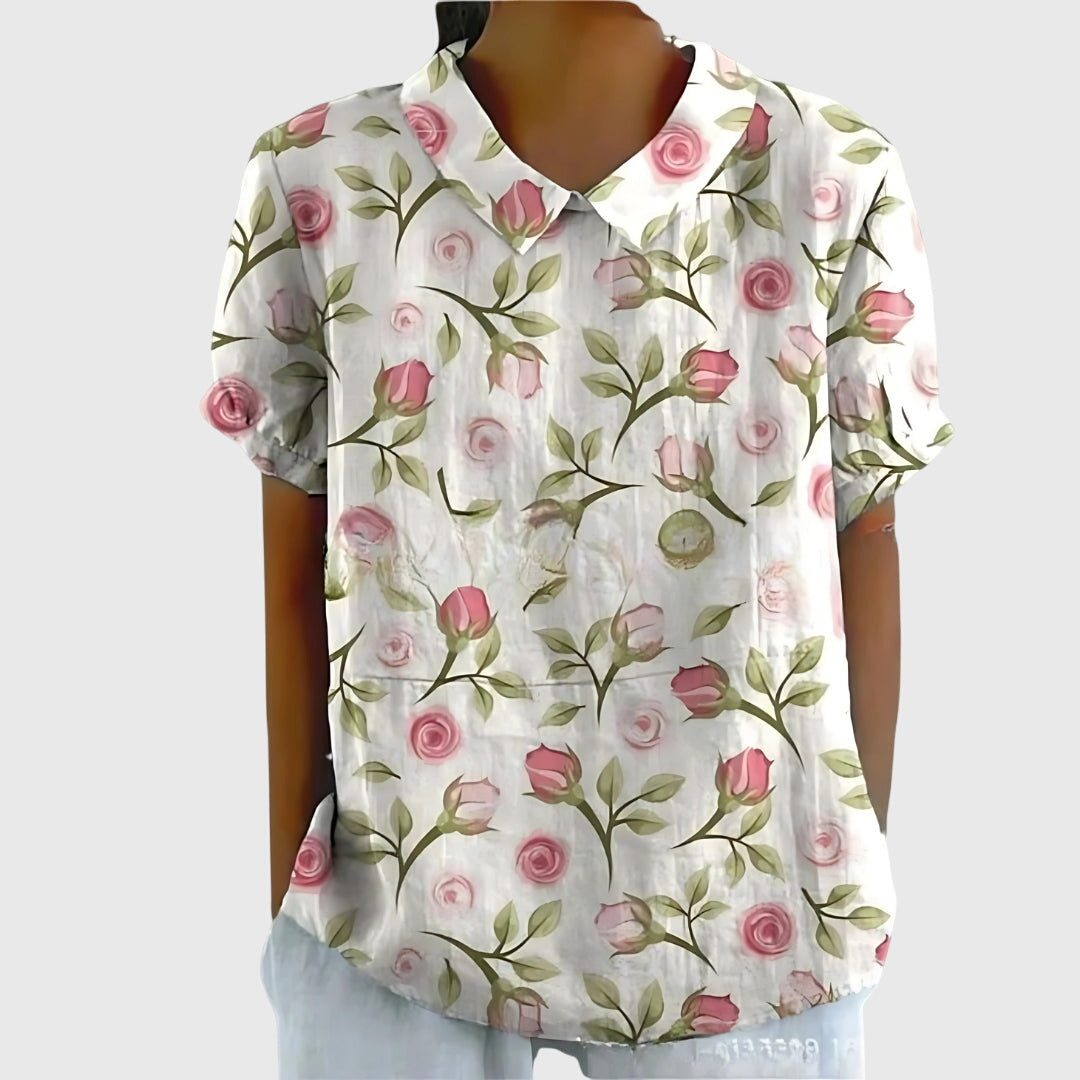 Penelope Short Sleeve Floral Blouse