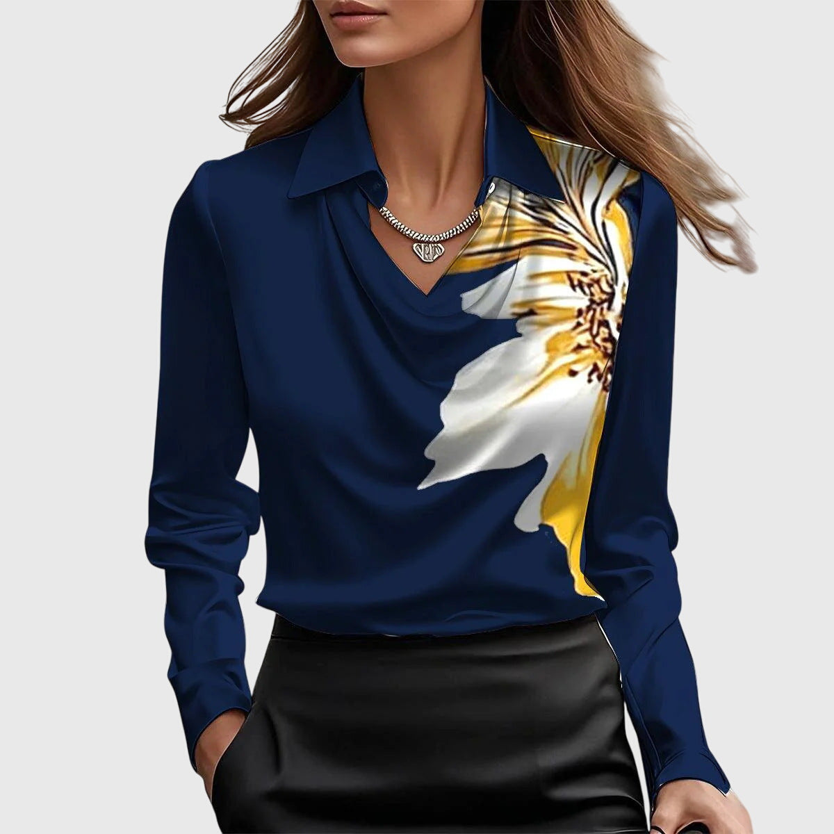 Lenora Pleated Blouse