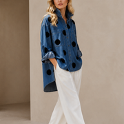 Lucie Polka Dot Button Front Shirt