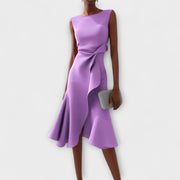 Lucie Sleeveless Asymmetric Midi Dress