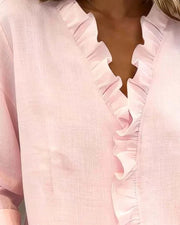 Carina V-Neck Long Sleeve Blouse