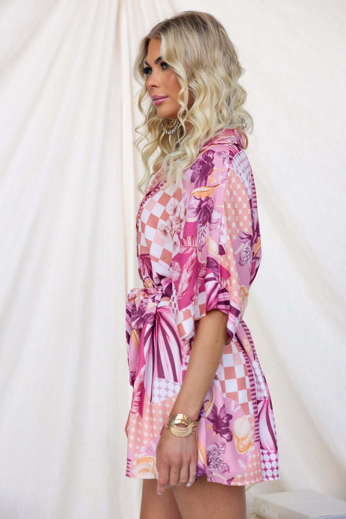Auretta Printed Tie Waist Playsuit