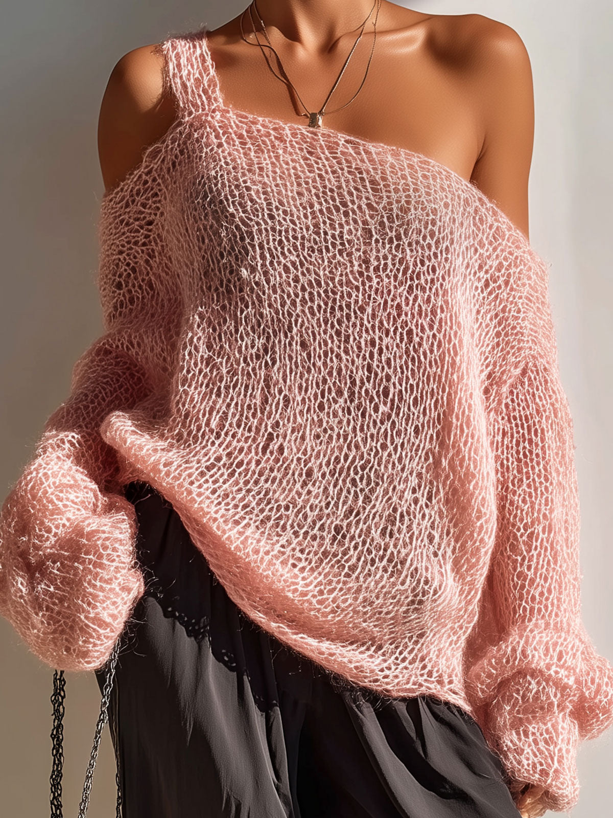 Ava | Chic Casual Oversized One-Shoulder Knit Sweater 2