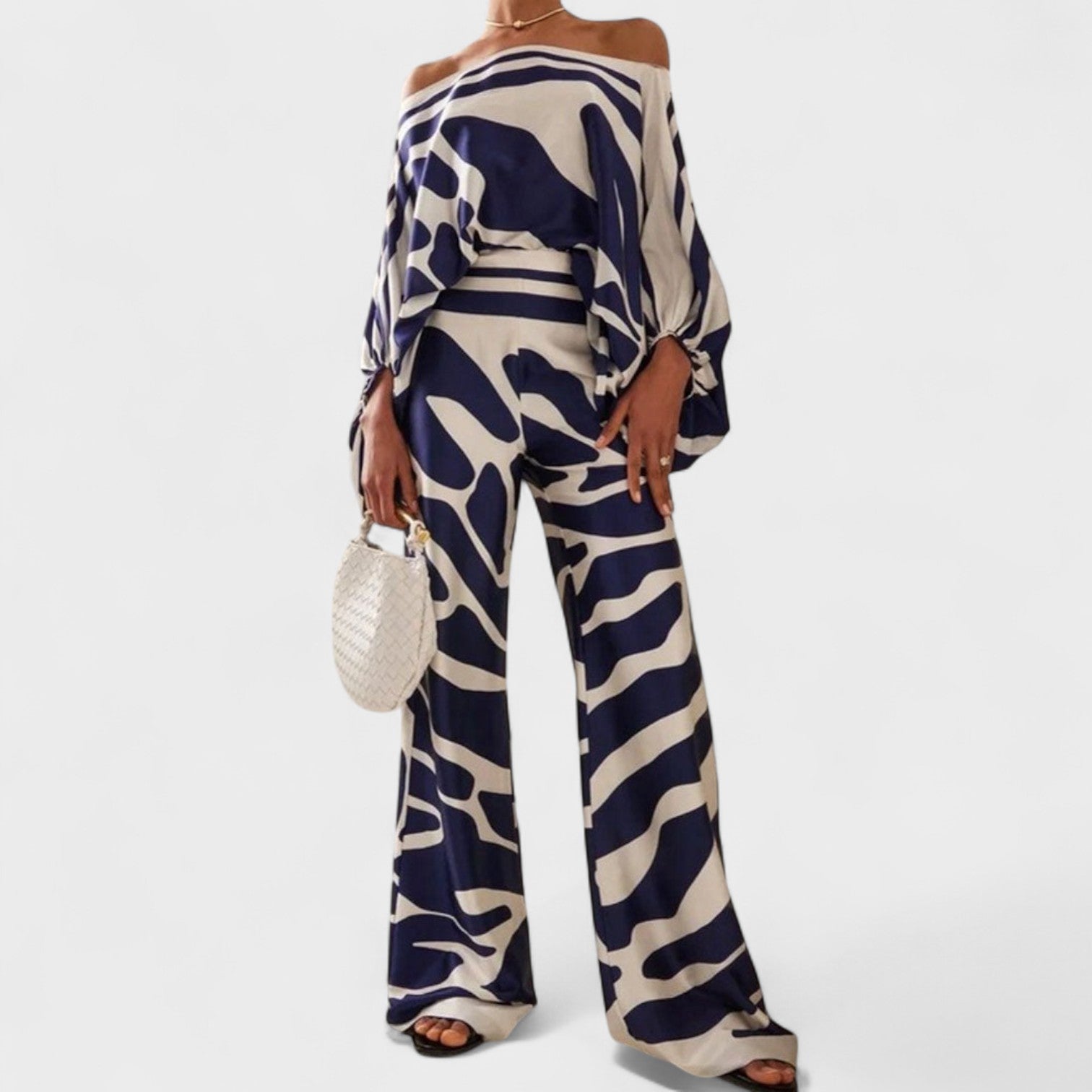 Clotilde – Elegant Two Piece Set for Effortless Day-to-Night Style with Artistic Prints