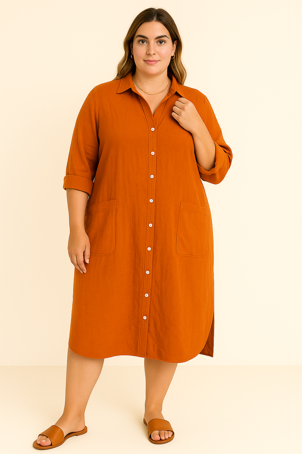 Allegra Casual Relaxed Shirt Dress for Women - Lightweight Tummy-Covering Comfort