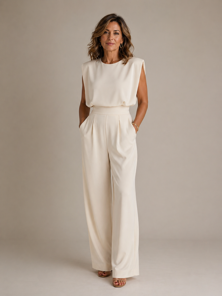 Lavinia Wide Leg Pleated Jumpsuit