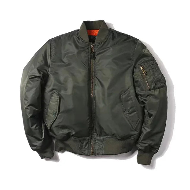 Classic MA-1 Bomber Jacket - Windproof, Water-Resistant, Comfortable Fit