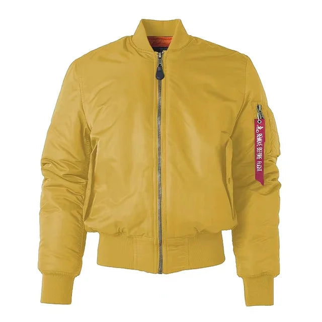 Classic MA-1 Bomber Jacket - Windproof, Water-Resistant, Comfortable Fit