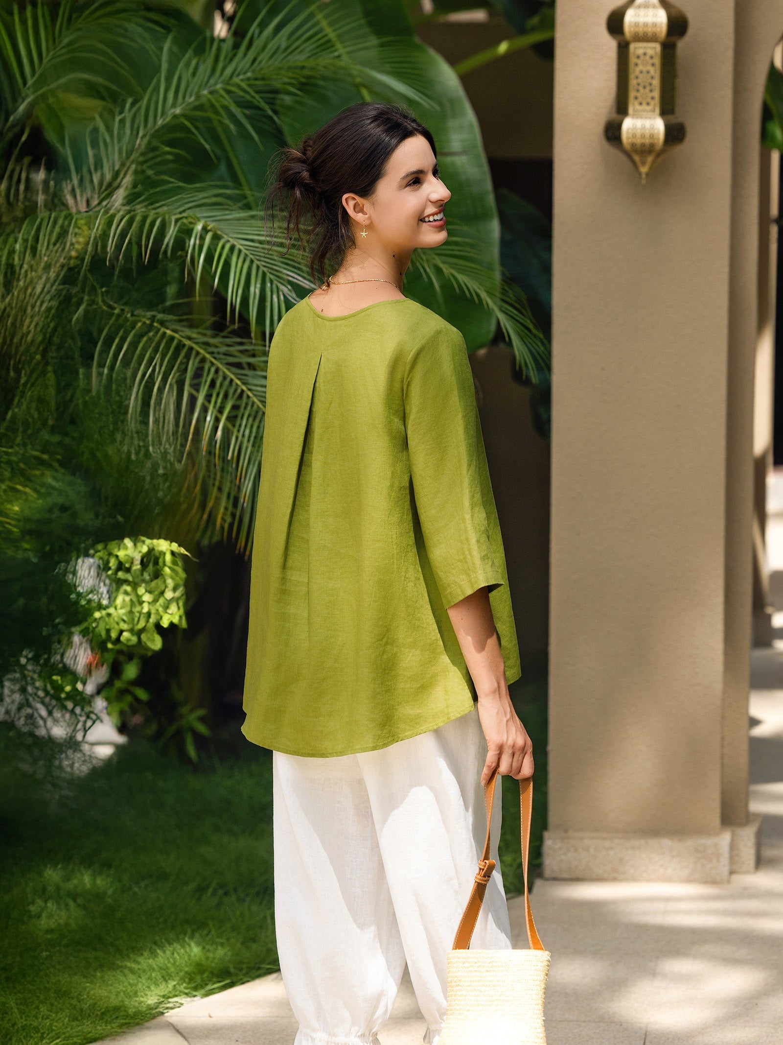 Ella | Chic Asymmetrical Linen Blouse for Women 2
