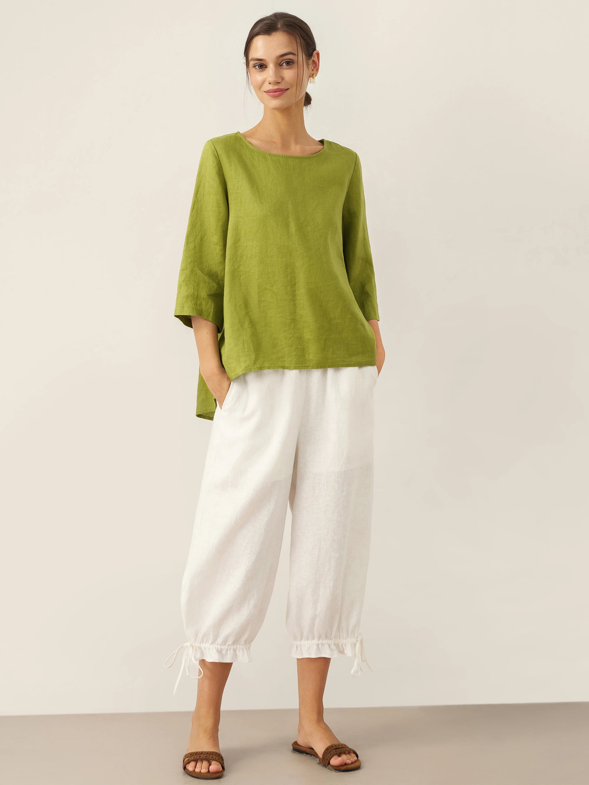 Ella | Chic Asymmetrical Linen Blouse for Women 4