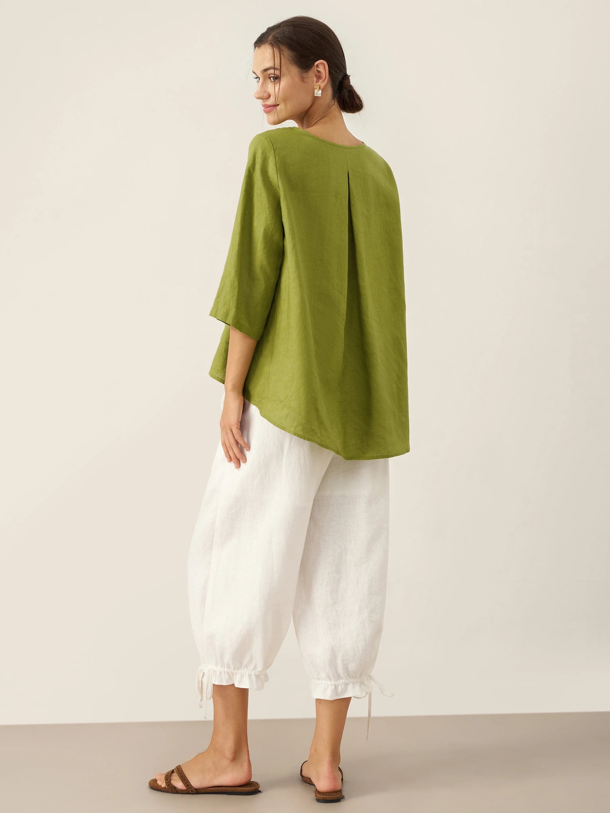 Ella | Chic Asymmetrical Linen Blouse for Women 7