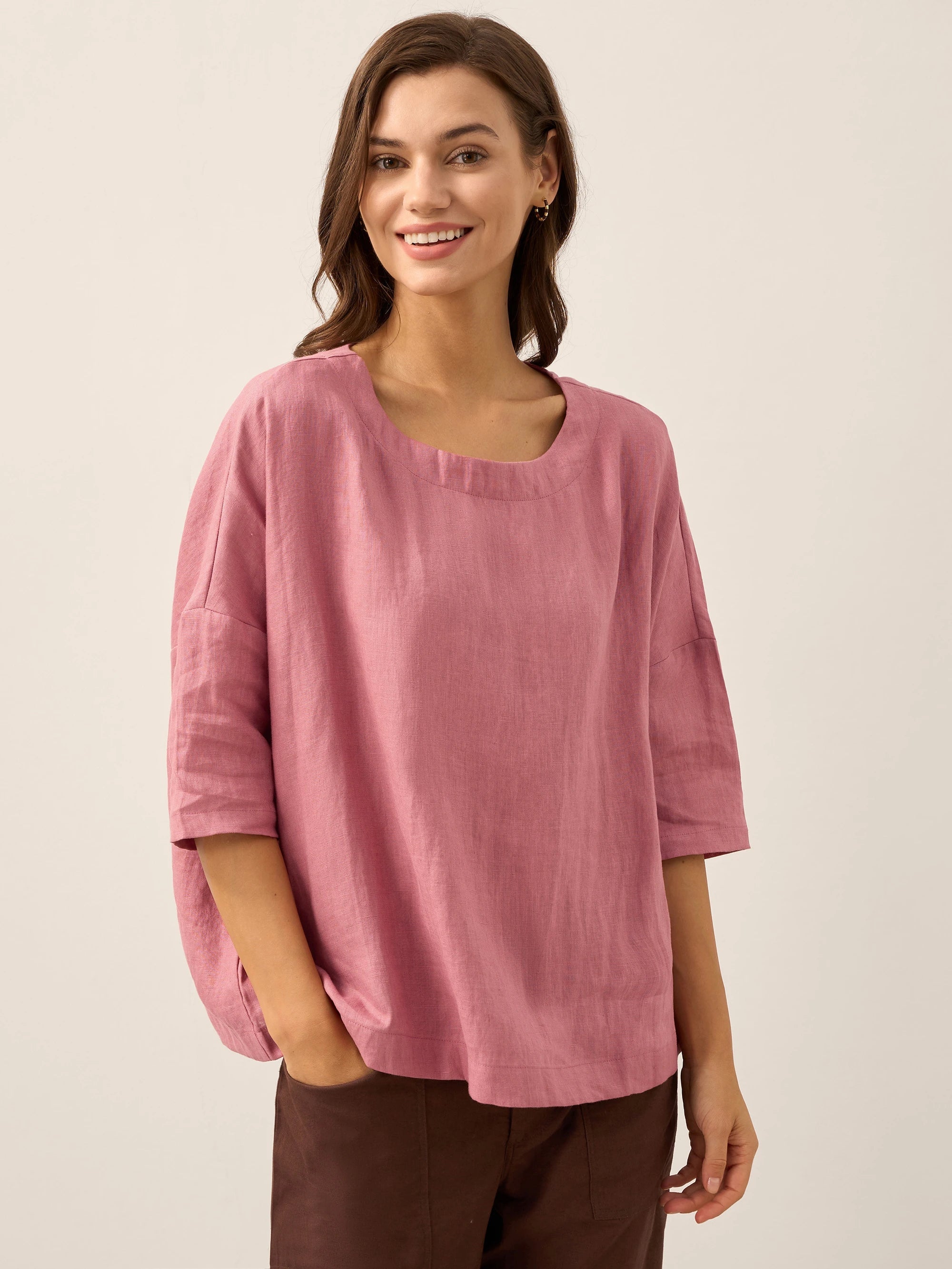 Ella | Stylish Oversized Linen Blouse for Women 10