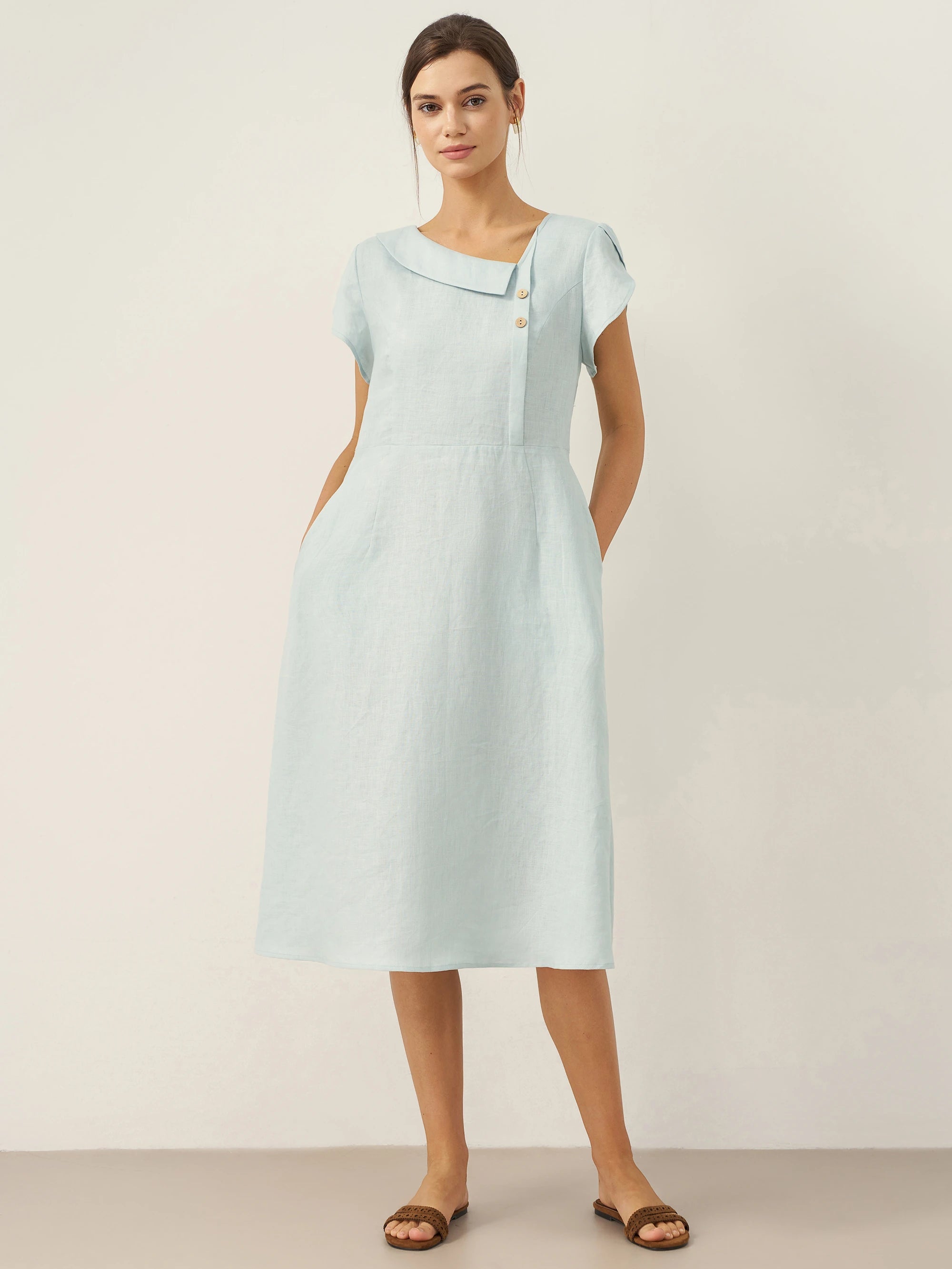 Emma | Elegant Casual Summer Midi Dress 0