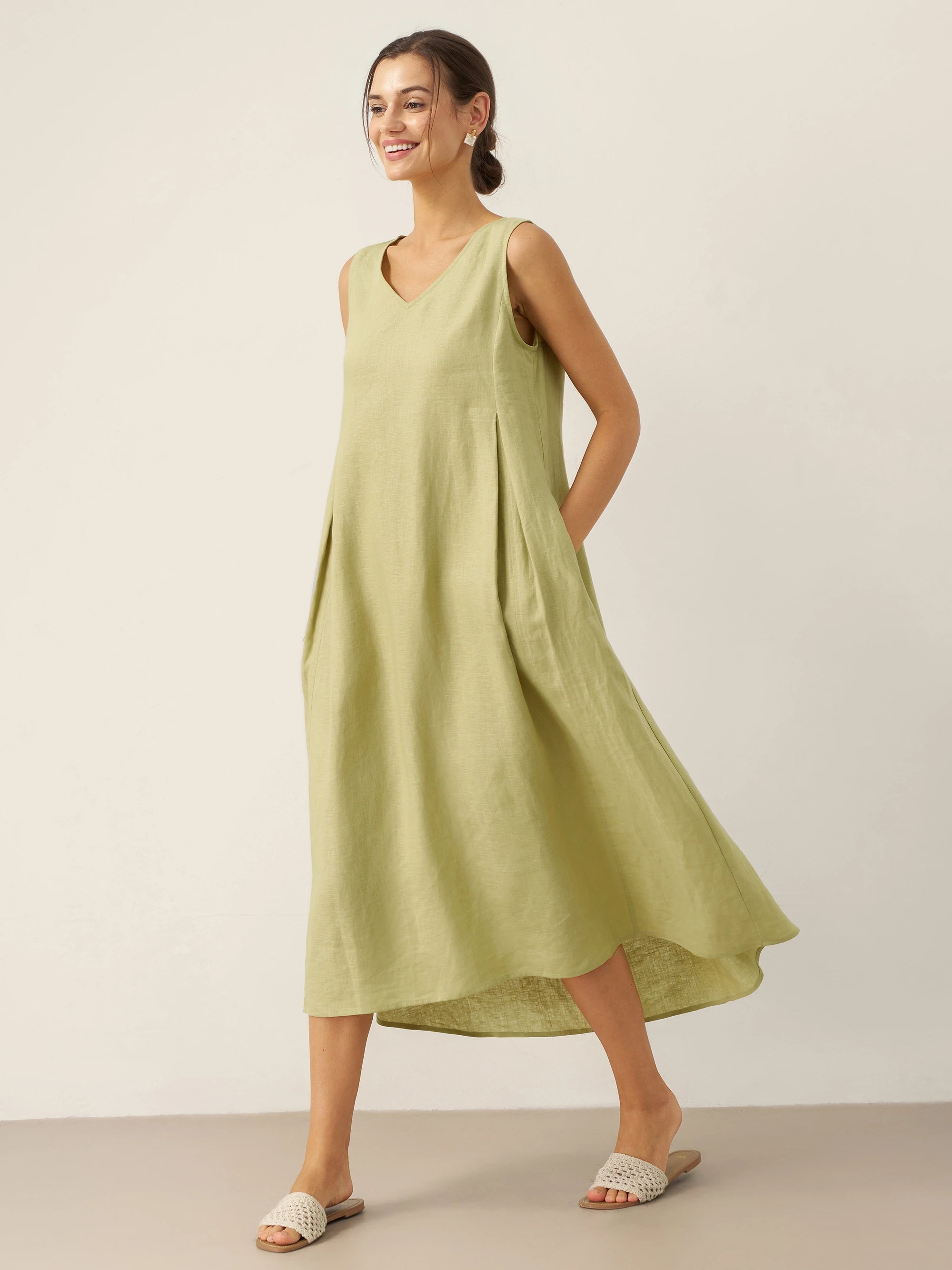 Emma | Elegant Sleeveless A-Line Maxi Dress for Women 4