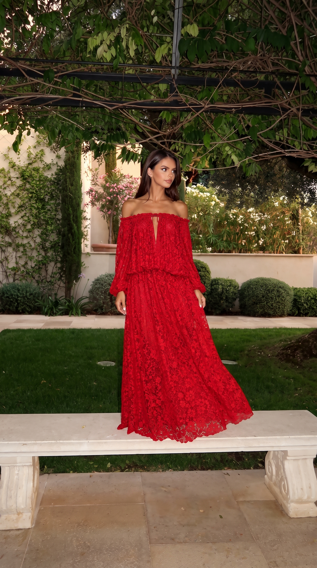 Penelope Off Shoulder Sleeveless Maxi Dress