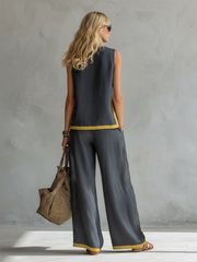 Solenne Relaxed Top and Trouser Set