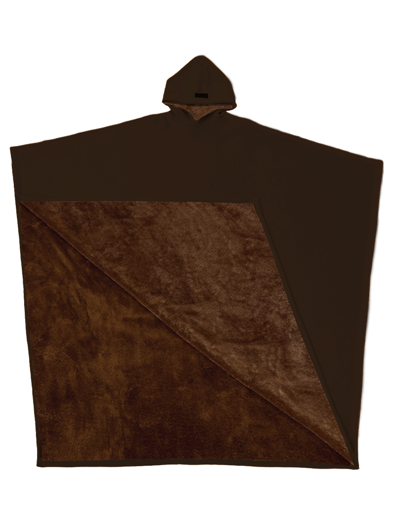 Variant image for Luxe Luxury Fleece Poncho with Hood for Ultimate Warmth and Comfort-5
