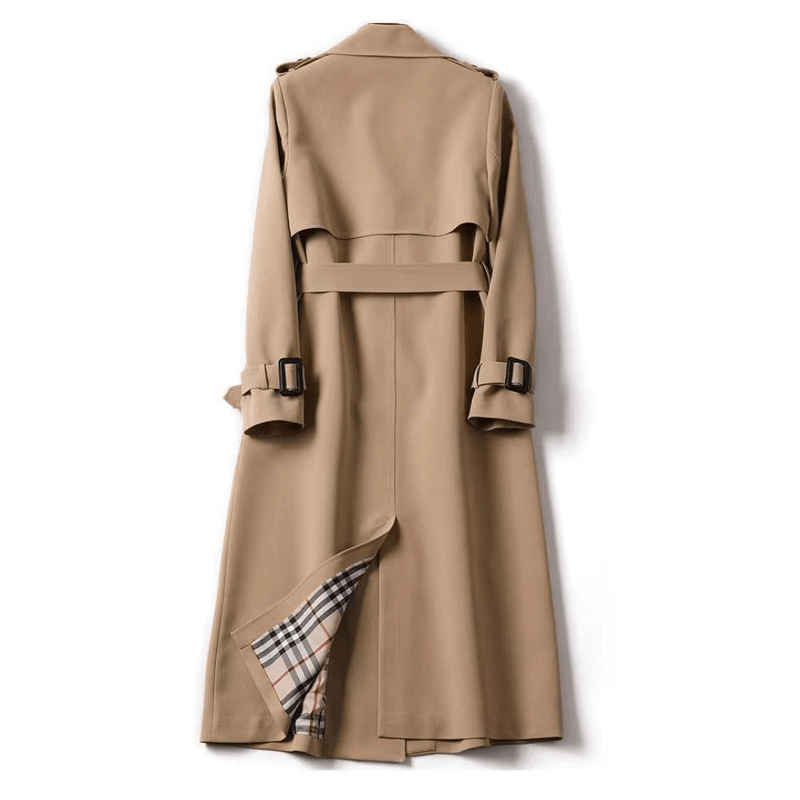 Emilia - Elegant Black Trench Coat for Women, Waterproof Custom Fit
