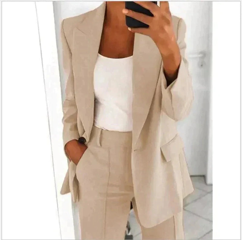 Variant image for Elegant Tailored Women's Blazer Set for Versatile Sophistication-25