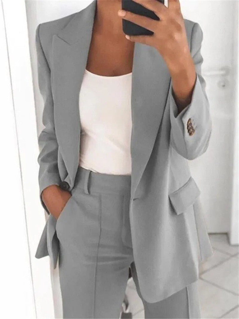Variant image for Elegant Tailored Women's Blazer Set for Versatile Sophistication-49